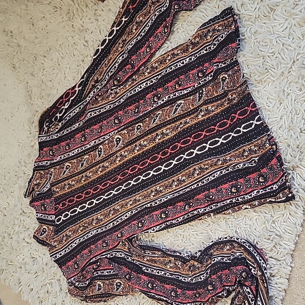 Free People Multicolor Striped Long Sleeve Top